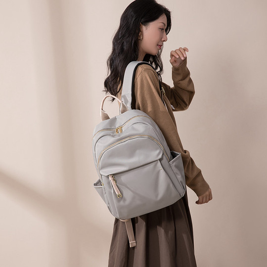时尚轻便大容量旅行包女尼龙双肩包防水电脑书包牛津布韩版背包潮