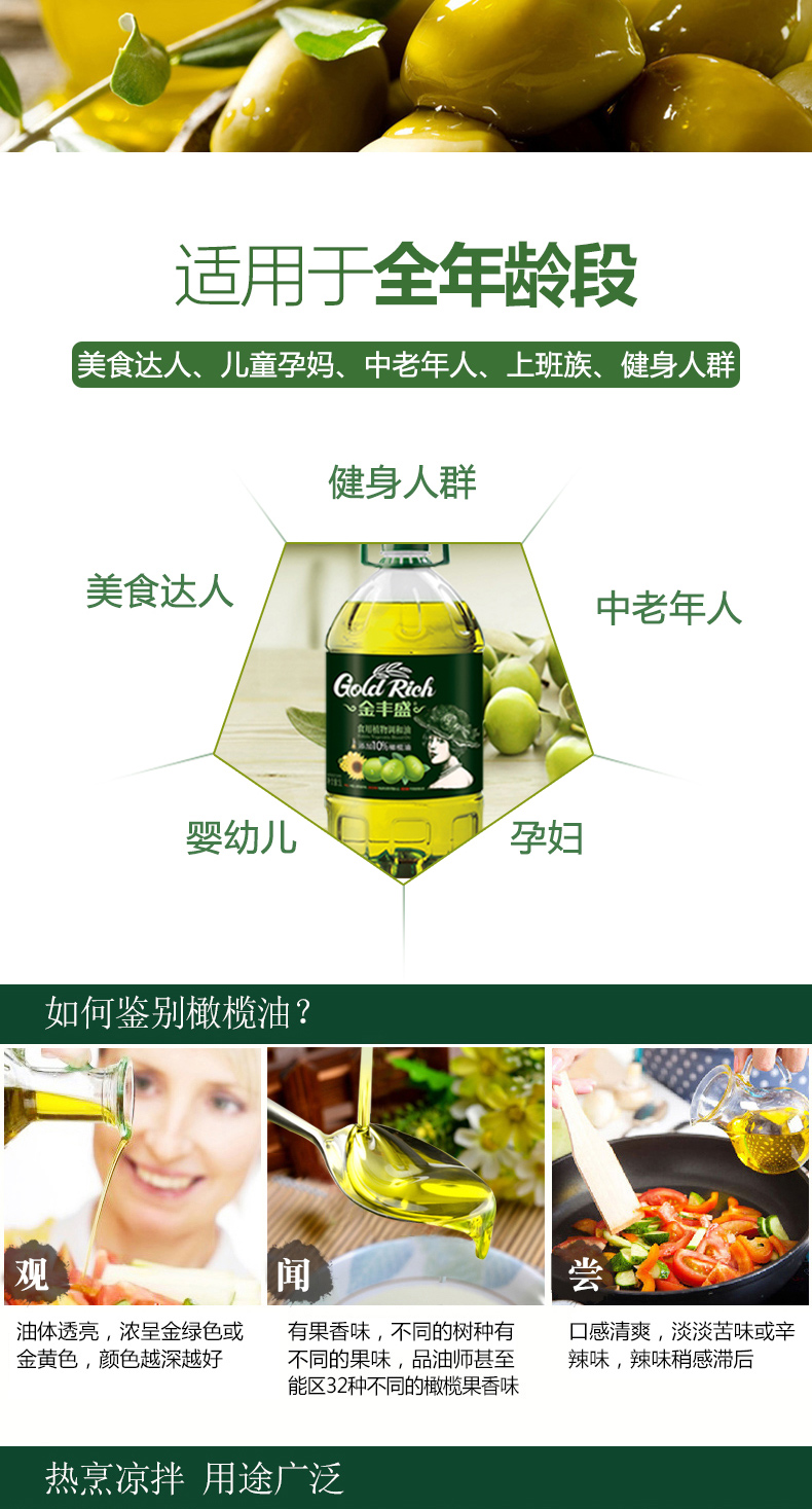 金丰盛 10%橄榄植物调和油 5L大桶装 物理冷榨 图9