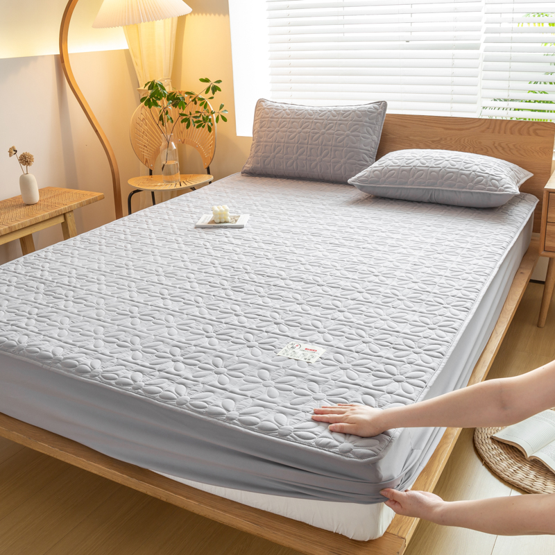 Class A soybean fiber fitted sheet one-piece quilted bed cover bed cover all-inclusive mattress protector autumn and winter dust cover non-slip
