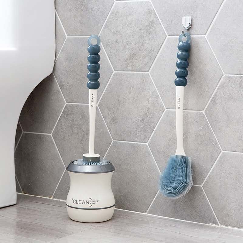 Wall-mounted toilet brush without dead angle toilet brush hanging wall base suite household installation erectomy creative