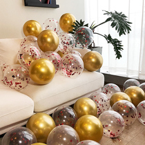 Metal gold balloon red romantic hotel decoration net red birthday steam stadium scene layout childrens products