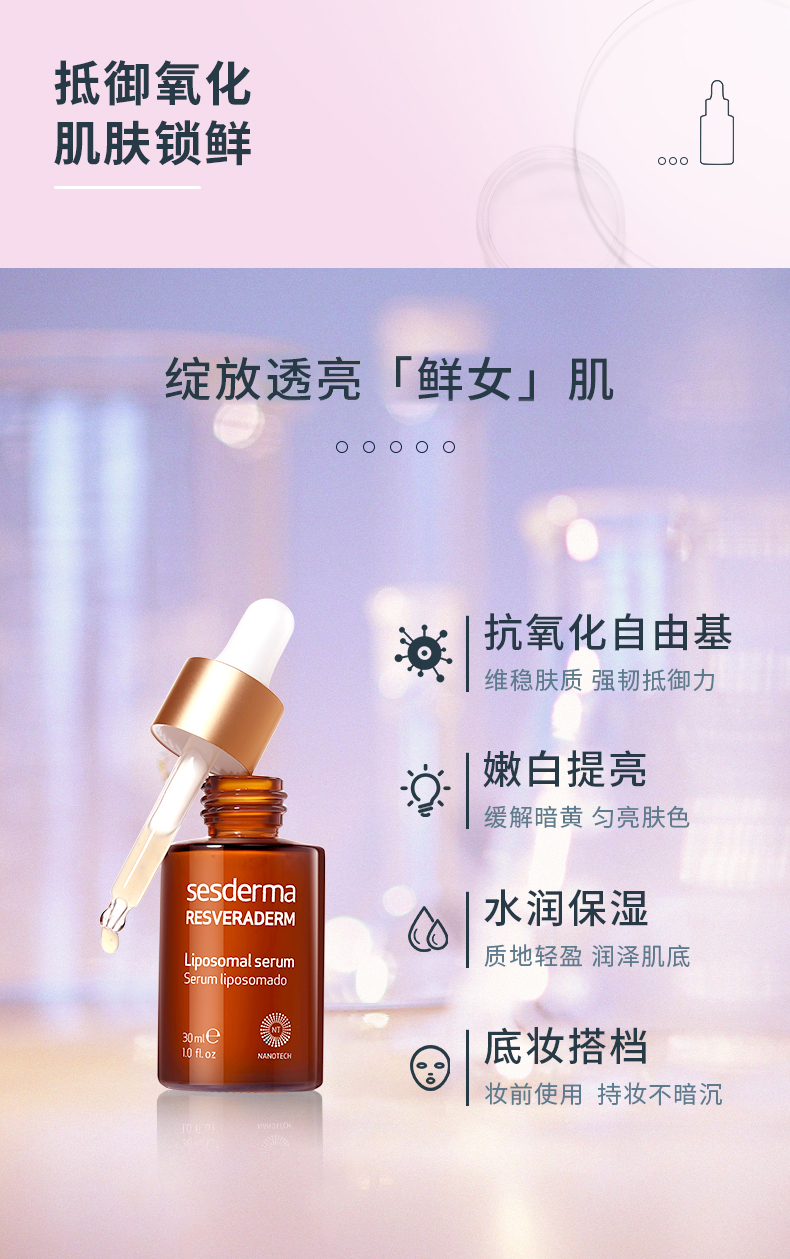 西班牙进口 sesderma 赛斯黛玛 白藜芦醇精华 30ml 双重优惠折后¥128包邮包税