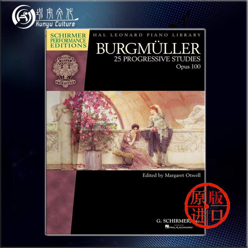 Bugmueller 25 first-in-order exercise Qu Op100 piano solo American Hilmer original score book BURGMULLER 25 PROGRESSIV