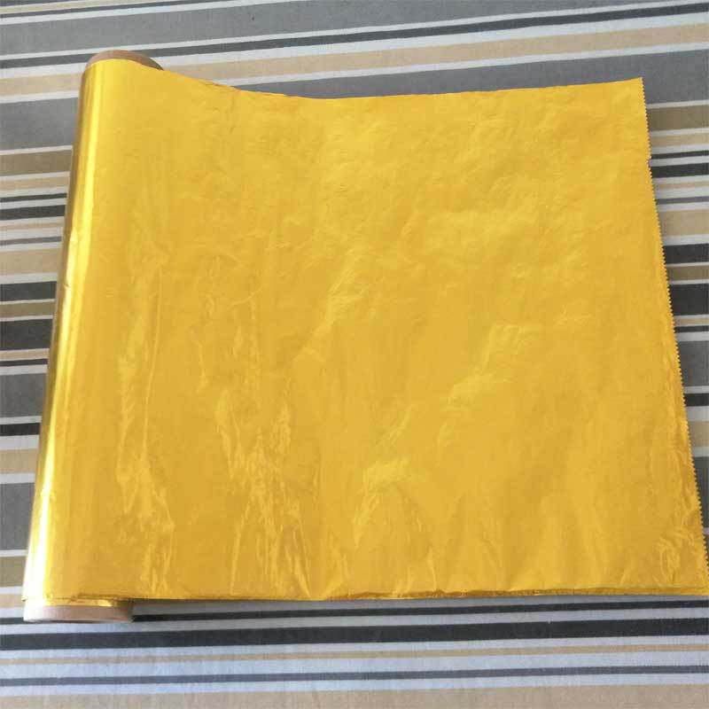 YO3H thickened double-sided gold tin paper 613 large aluminum foil paper 18 m long hotel gift Wedding Celebration-Taobao