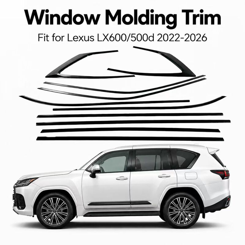 Lexus Lx600 Window Trim Lx700H Black Warrior Door Edge Bright Strip Body Anti-Scratch Strip Rear Window Triangle