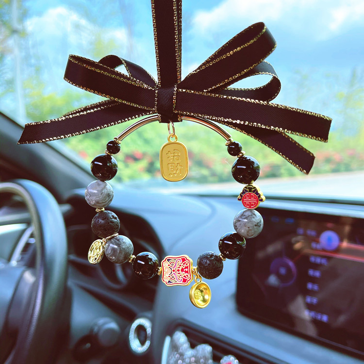 2022 new car pendants to send boyfriend the goddess of peace hangover with delicate Black Manau gourd on-board pendant