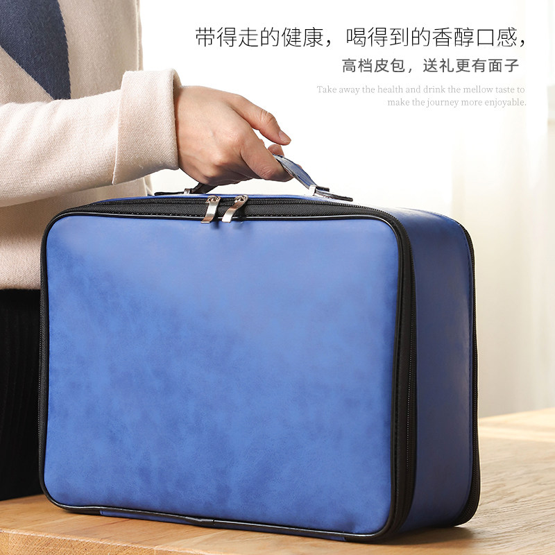 Travel Kung Fu Tea Set Portable Bag Teapot with Tea Tray Outdoor Car Gift Box Tea Set Travel Bag