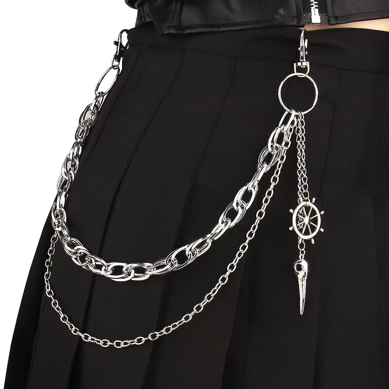 Punk Chain Belt Accessory for Pants, Waist Chain Decoration, 2026 New Style for Men and Women, Subculture Hip-Hop Trend Punk Chain Belt Accessory for Pants, Waist Chain Decoration, 2026 New Style for Men and Women, Subculture Hip-Hop Trend