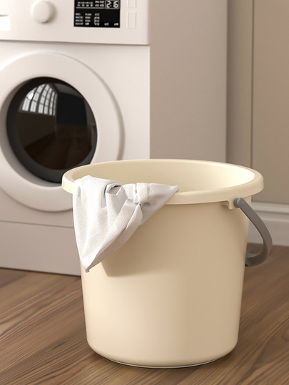 Jiadongli cubo de plástico cubo grande de almacenamiento de agua cubo portátil cubo de lavandería para dormitorio de estudiantes cubo de baño para el hogar engrosado