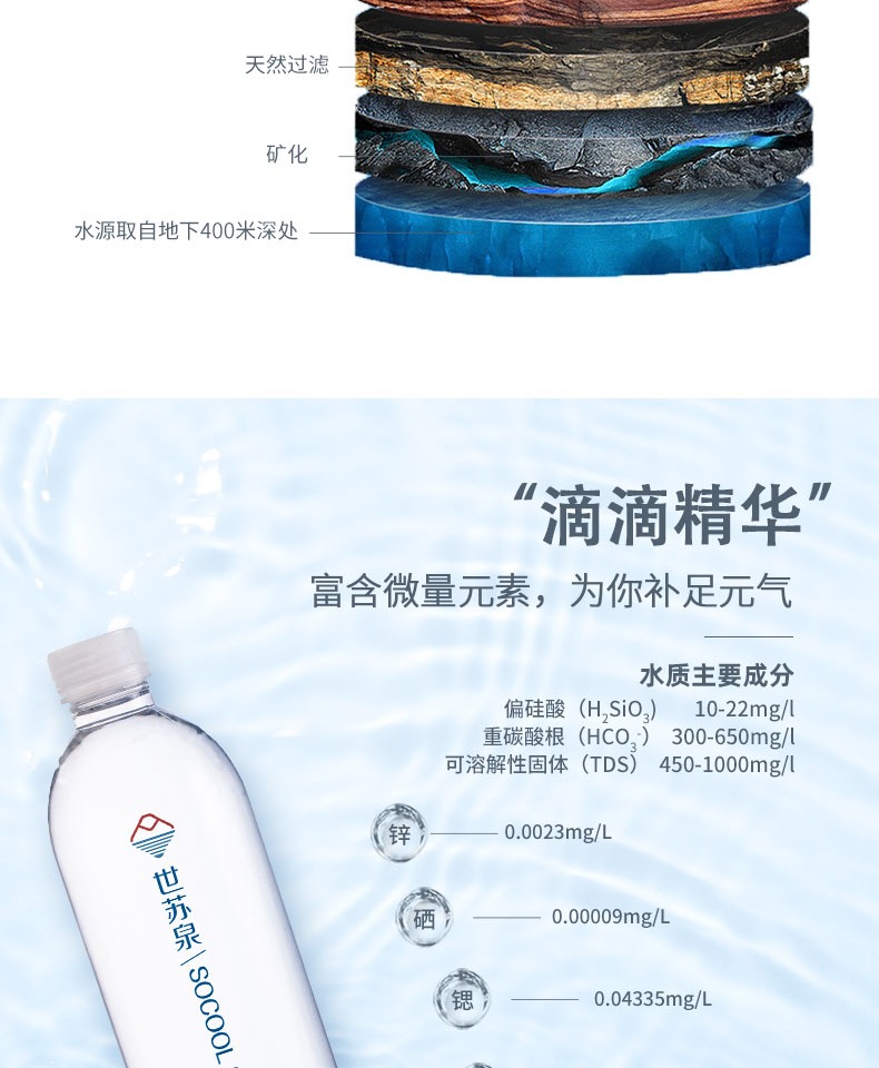 世苏泉苏打水整箱弱碱性水苏打水