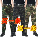 Камуфляжные износостойкие мужские рабочие летние штаны для работы для отдыха, свободный прямой крой