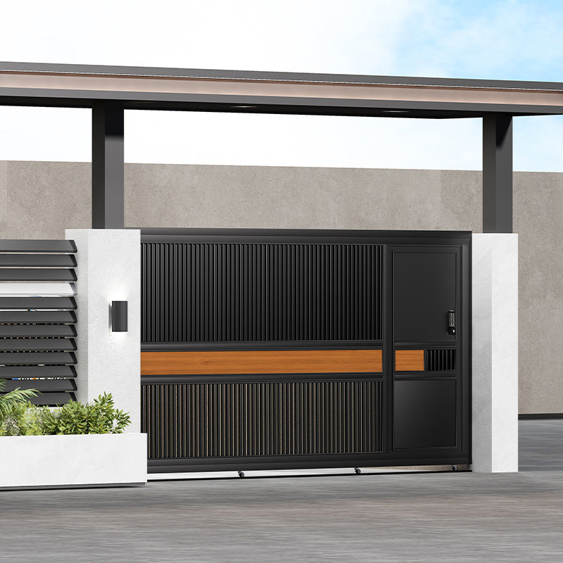 Villa door double door yard door home country outdoor courtyard door stainless steel automatic door