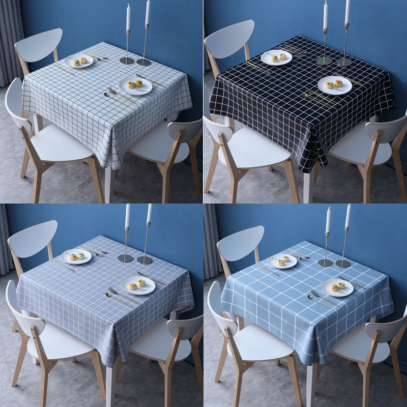 Table cloth Water and oil proof wash-in tablecloth Desk ins Student Nordic anti-hot square table pvc tablecloth square