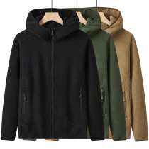 Thickened hooded polar fleece jacket casual large size loose new hooded fleece jacket middle-aged and elderly autumn and winter tops