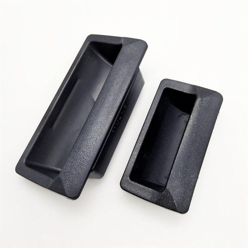 Black plastic handle embedded type handle sheet metal cabinet concealed dark handle plate gold handle