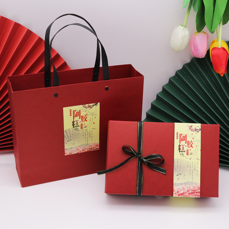 Kraft paper Ejiao cake box gift box 500g pure handmade Ejiao cake box one pound box can be customized