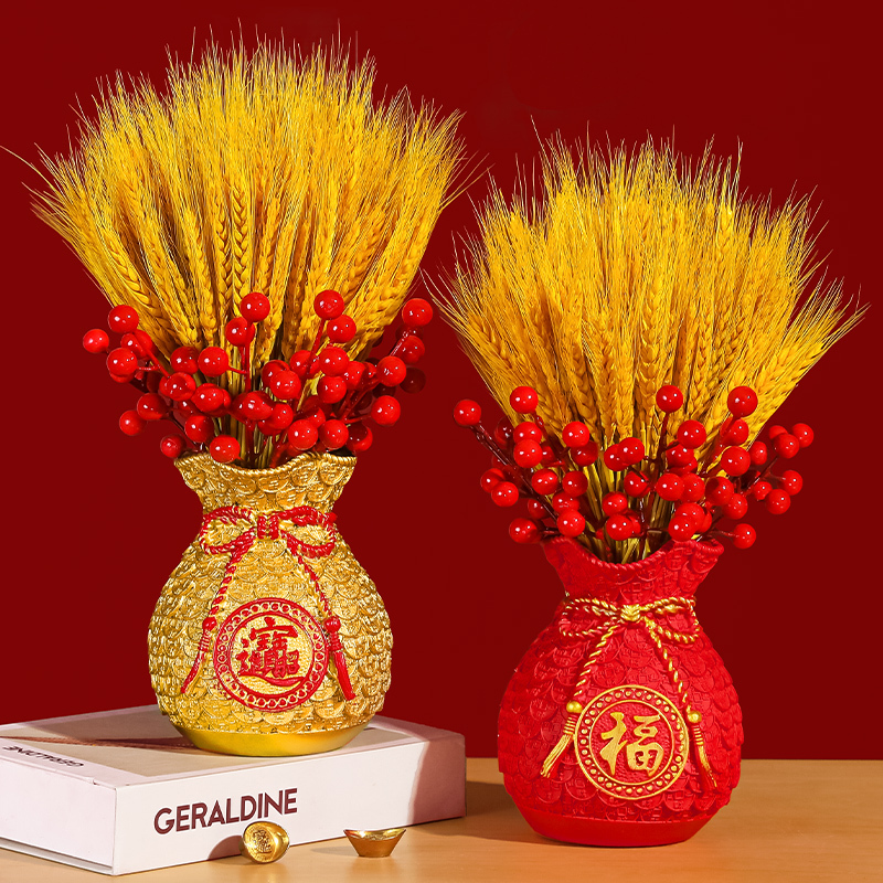 Artificial Flowers for New Home Living Room Dining Table Dried Flower Bouquet Vase Arrangement Housewarming Opening Atmosphere Decoration