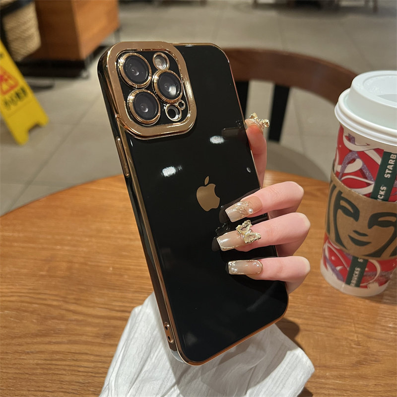Luxurious plating black apple 13 phone protection shell iphone13 new iPhone13Pro advanced senses promax protective sleeve 12 full package anti-fall 11 goddess p