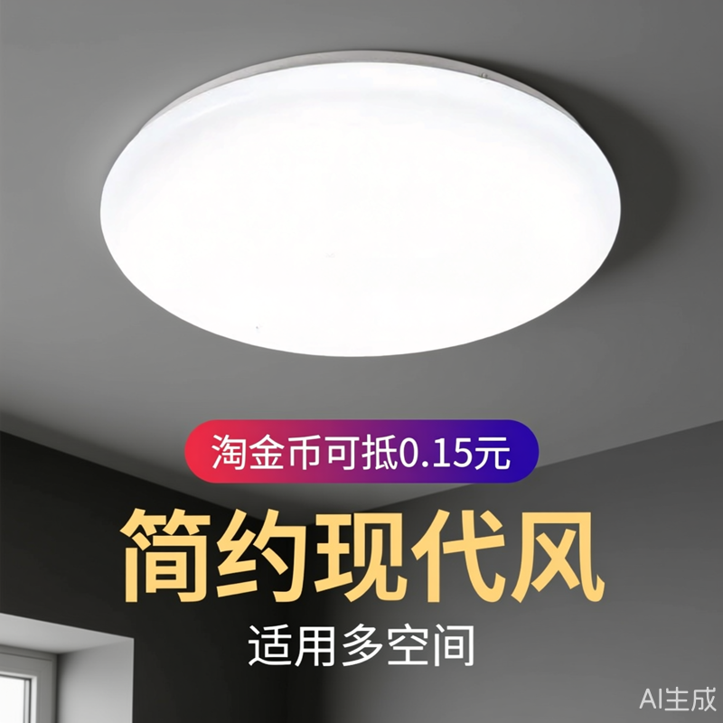 Led Ceiling Light, Ultra-Bright, for Home Use in Living Room, Bedroom, Kitchen, Circular Lighting for Stairs and Balcony, Simple Round Light, Bread Light