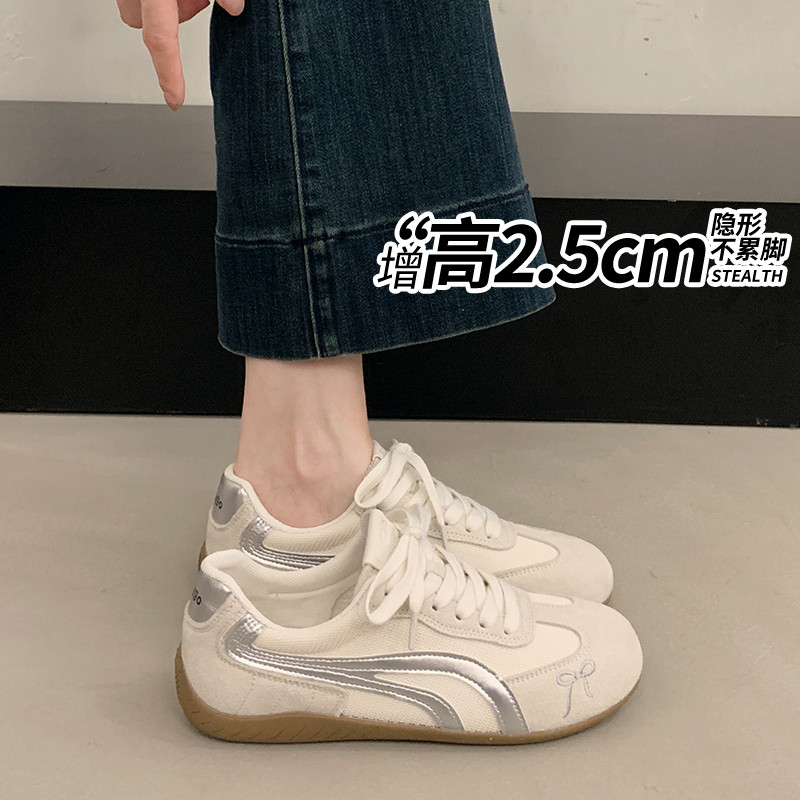 厚底阿甘德训鞋女款2026新款夏季网面透气小白鞋运动休闲板鞋女鞋