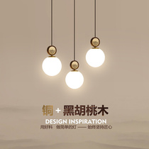 Headboard chandelier light luxurious minimalist with modern Nordic bedrooms small chandeliers Full brass walnut wood bar Terrace Restaurant Zen chandelier