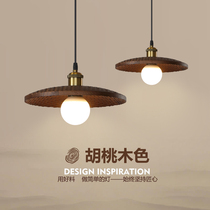 Restaurant chandelier vintage day style retro table tea room light creative folk Celia Silent Wind Solid Wood Chinese Lamps