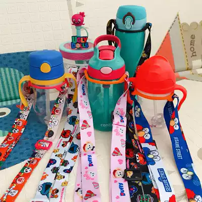 Crossbody Bbox Condick cup set Sesame Street baby bag baby bottle sipper cup handle cup water bottle buckle lanyard