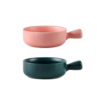 Два части (розовый+зеленый) ручка жареная чаша