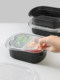 Saizhuo Disposable Lunch Box for Takeaway Fast Food, Double-Layered Inner Lining, Divided Packaging Box, Fried Rice Bento Box, Black
