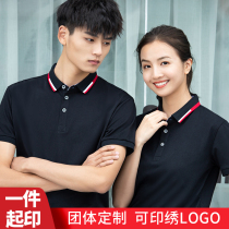 Work clothes custom T-shirt printing logo embroidery short sleeve waiter group advertising shirt enterprise tooling polo custom