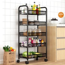 Vegetable Rack Swivel Kitchen Shelving Ground Floor Multilayer Removable Small Cart Vegetable Basket Containing storage shelf Use