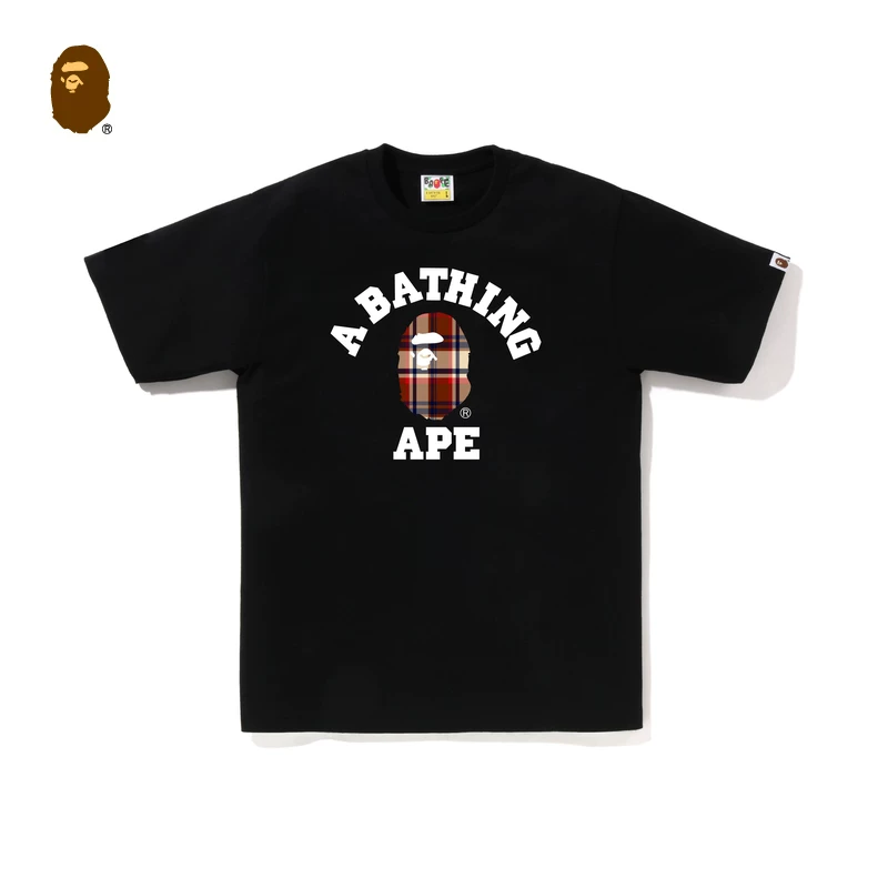 Футболка BAPE с изображением головы человека летом