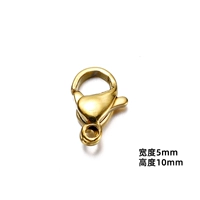 Золотая застежка-карабин 5*10мм (30 шт)