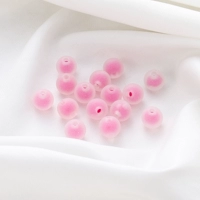 Розовая красная скраб бусинка