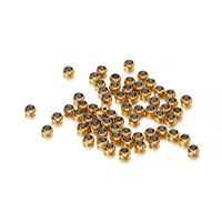 Позиционирующие бусины из нержавеющей стали золотистого цвета диаметром 2,0 мм, около 100 шт. (можно закрепить плоско)
