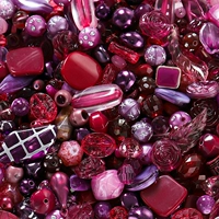 Красные бусины, широкая цветовая палитра, 20 грамм