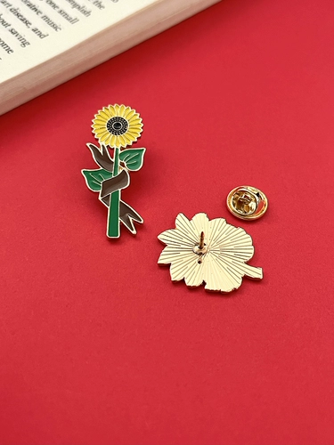 Брошь, аксессуар на лацкан для школьников, награда, мультяшный значок, подсолнух, подарок на день рождения