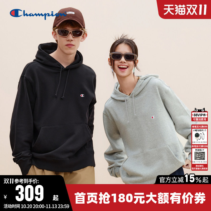Champion Sweatshirt for Women 2026 Autumn New Style Couple American Style Pure Cotton Casual Hooded Loose Top for Men