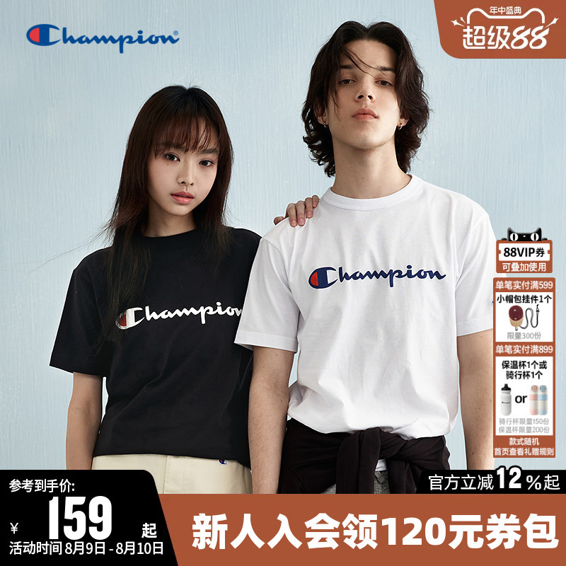 Champion T-Shirt for Women 2026 Summer New Casual Couple Trendy Brand Pure Cotton Sports Short-Sleeved Top for Men Champion T-Shirt for Women 2026 Summer New Casual Couple Trendy Brand Pure Cotton Sports Short-Sleeved Top for Men