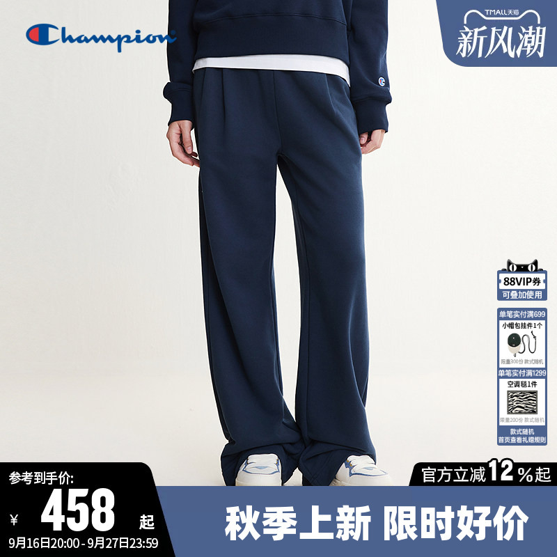 Champion Women's Pants 2026 Autumn New Loose Knit Pants Casual Sports Drapey Wide-Leg Trousers