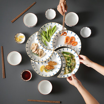 Jing Sheng Online Red Creative Moon Parquet Kit Composition Day Style Home ceramic dishes Dishes Personality Dishes dishes Dishes Tableware