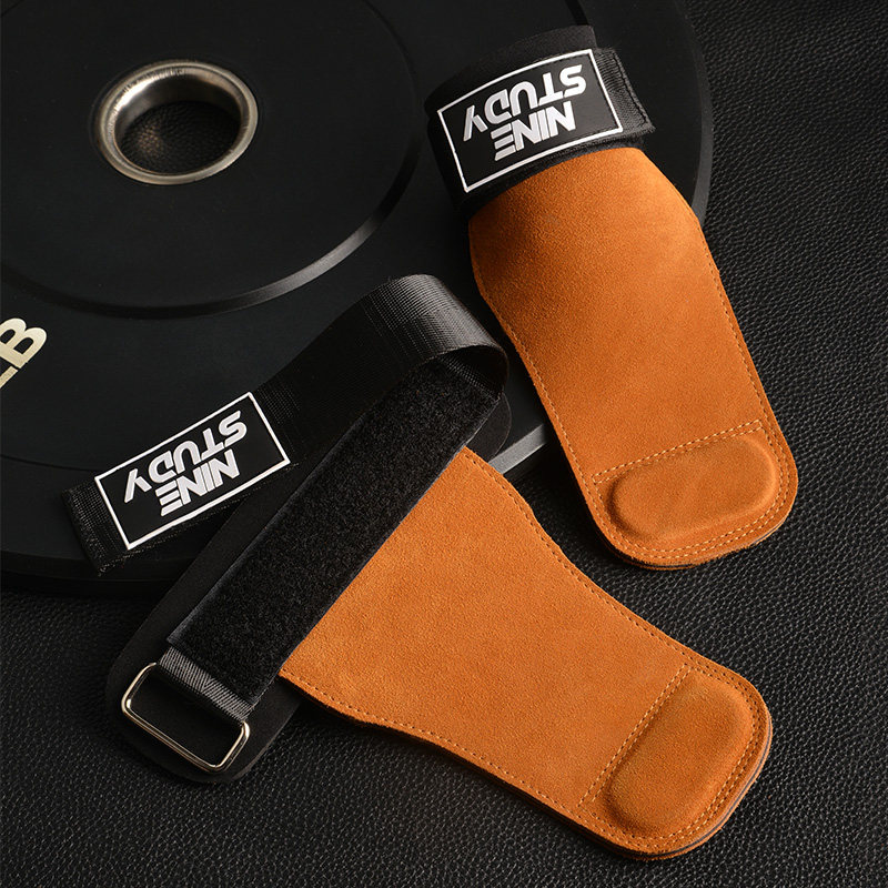 デッドリフト補助ストラップ（レザー製フィットネスグローブ付き）、懸垂バー用バックグリップ筋力トレーニング、男女兼用リストストラップおよびリストサポートストラップ