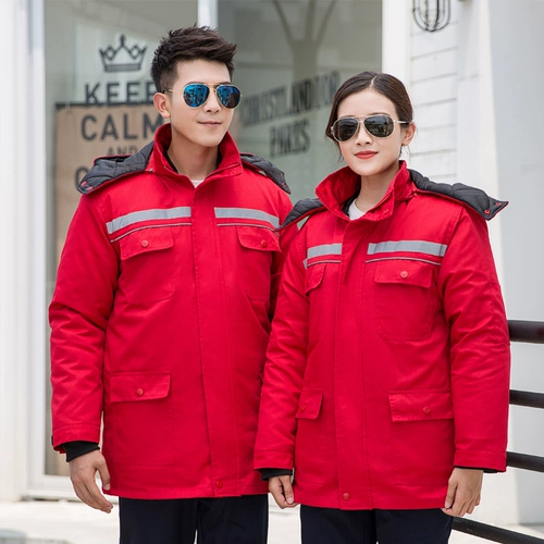 Зимнее утепленное термобелье для работы, износостойкая светоотражающая куртка