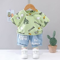 The Snubi boy summer short sleeve suit 2022 new handsome baby boy summer clothes two sets of foreign air small