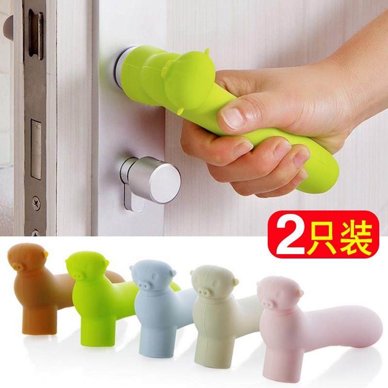 Door protective sleeve anti-crash furnishing with silicone door padded handle padded with wide door to suck up the convent door suction handle and anti-touch 