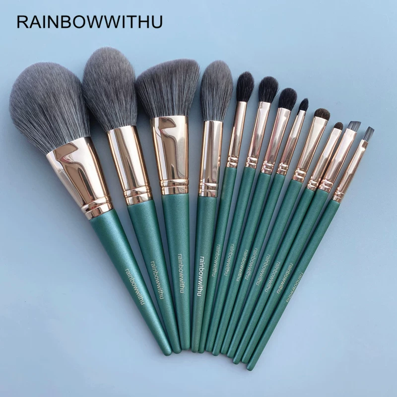 Кисть RAINBOWWITHU, хайлайтер, рассыпчатая пудра, румяна для лица, 12 штук