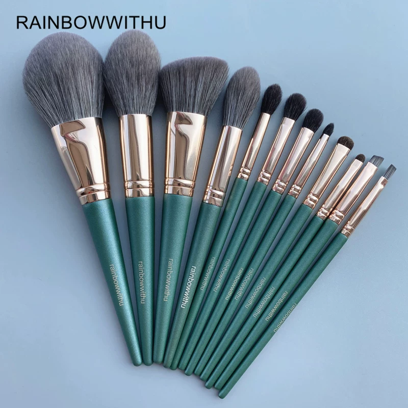 Кисть RAINBOWWITHU, хайлайтер, рассыпчатая пудра, румяна для лица, 12 штук