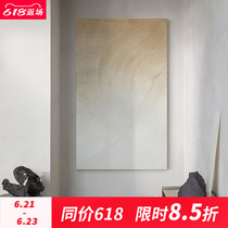LWD hand-painted oil painting After the Rain Living room Silence Wind Hung Painting Genguan Abstract Decoration Painting Solid hand murals