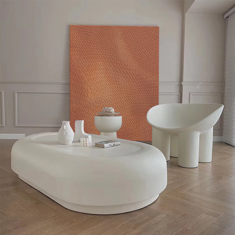 LWD ART Original hand-painted by the LWD ART) Orange Xuanguan Hung Painting Pure Color Three-dimensional Creatine Decoration Painting Living Room Abstract Oil Painting-Taobao