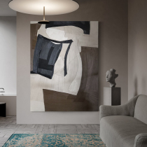 LWD ART Original hand-painted) Wabi-sabi abject poverty style modern hanging painting living room entrance handmade abstract decorative oil painting